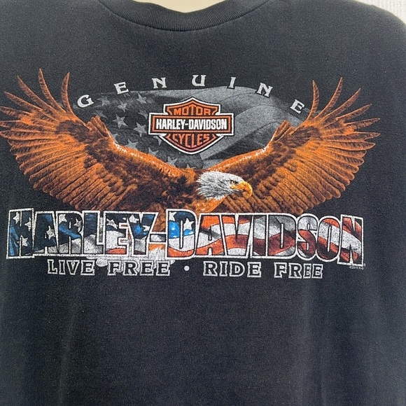 Harley Davidson - 2009 Beach House Pinup Motorcycle Shallotte NC T Shirt Large - Picture 3 of 10